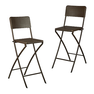 4052025970314 - Barstuhl klappbar bastian 2er Set Rattan Optik Rückenlehne Barhocker faltbar 78 cm hoch Tresenhocker Klappstuhl braun - Relaxdays 4052025970314 - Barstuhl klappbar bastian 2er Set Rattan Optik Rückenlehne Barhocker faltbar 78 cm hoch Tresenhocker Klappstuhl braun - Relaxdays