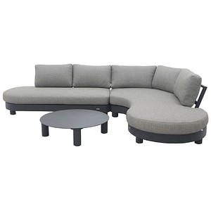 6096735345336 - BEST Loungegruppe Salerno anthrazit Kunststoff Metall 3-teilig