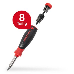 4010995452926 - - Schraubendreher Set PocketMax magnetic 8-tlg mit verstaubaren Bit Set (45292) i magnetischer Schraubenzieher Satz 1 4 mit Bit Magazin i
