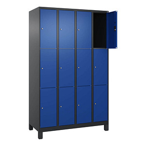4068427433166 - Schließfachschrank Classic Plus enzianblau schwarzgrau 080010-403 S10032 12 Schließfächer 1200 x 500 x 1950 cm 406842743316 4068427433166 - Schließfachschrank Classic Plus enzianblau schwarzgrau 080010-403 S10032 12 Schließfächer 1200 x 500 x 1950 cm 406842743316