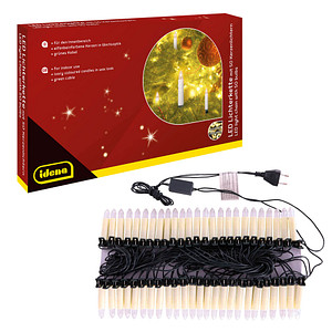 Idena 50er Kerzen LED Lichterkette grün 26,0 m