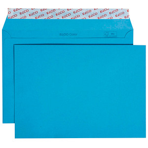 ELCO Briefumschläge Color DIN C5 ohne Fenster intensivblau haftklebend 25 St.