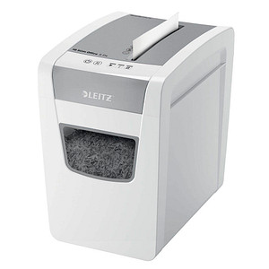 4002432130078 - AKTION LEITZ IQ Slim Office Aktenvernichter mit Partikelschnitt P-4 4 x 28 mm bis 12 Blatt weiß mit 15 Euro CashBack