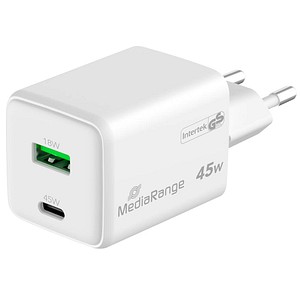 4260664878971 - Ladegerät Steckdose USB-AUSB-C weiß 4260664878971 MediaRange 4260664878971 - Ladegerät Steckdose USB-AUSB-C weiß 4260664878971 MediaRange
