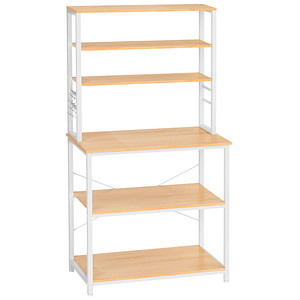 0194343043395 - Songmics - vasagle Küchenregal Standregal mit Ablagen mit 6 Haken und Metallrahmen Industrie-Design für Mikrowelle Kochutensilien 80 x 40 x 167 0194343043395 - Songmics - vasagle Küchenregal Standregal mit Ablagen mit 6 Haken und Metallrahmen Industrie-Design für Mikrowelle Kochutensilien 80 x 40 x 167