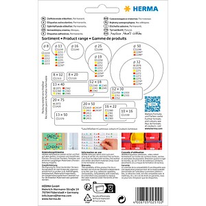 4008705025102 - HERMA Ringetiketten 10x49 mm weiß Halbkarton matt Handbeschriftung 600 St - Weiß - Zellulose - Papier - Deutschland - 10 mm - 49 mm - 111 cm