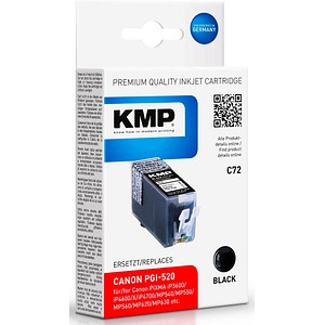 KMP C72 schwarz Tintenpatrone ersetzt Canon PGI-520 BK KMP C72 schwarz Tintenpatrone ersetzt Canon PGI-520 BK