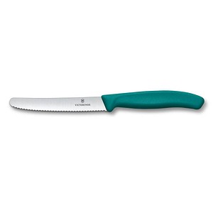 7613329191484 - VICTORINOX Frühstücksmesser Swiss Classic silber grün glatt 7613329191484 - VICTORINOX Frühstücksmesser Swiss Classic silber grün glatt