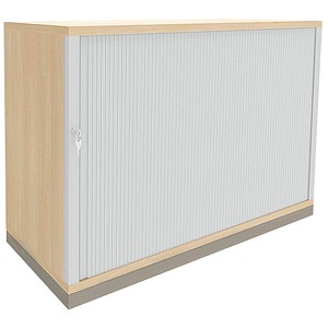 4260672332342 - fm fastline Rollladenschrank akazie silber 1 Fachboden 1200 x 442 x 781 cm