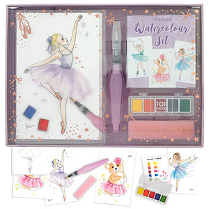 4010070637385 - TOPModel Ballet Wassermalset 5 Farben 1 Pinsel Motiv-Papier und Schwamm Wassermalset 4010070637385 DEPESCHE