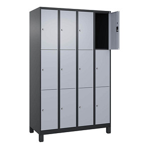 4068427573626 - Schließfachschrank Classic Plus schwarzgrau weißaluminium 080010-403 S10036 12 Schließfächer 1200 x 500 x 1950 cm 406842757 4068427573626 - Schließfachschrank Classic Plus schwarzgrau weißaluminium 080010-403 S10036 12 Schließfächer 1200 x 500 x 1950 cm 406842757