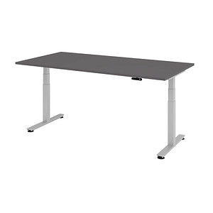 Hammerbacher Sitz-Steh-Schreibtisch VXDSM, elektrisch höhenverstellbar, 127cm (H), 200x100cm (BxT), graphit / silber 4032062322673 Hammerbach 5 Stück