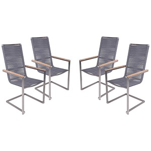 4041908139078 - 4er Set Freischwinger Pavia Hochlehner Küchenstuhl Wohnzimmer Esszimmer Stuhl