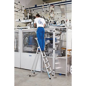 4003866414215 - Zarges Comfortstep S gebördelte Stehleiter mit gepolsterter Stufen-Vorderkante 3 Stufen
