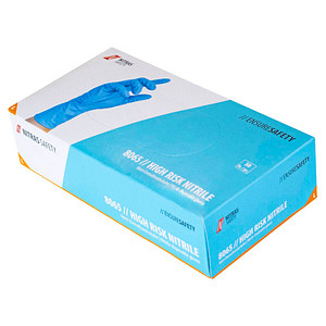 4059904188952 - Einweghandschuhe HIGH RISK NITRILE 8065-L lebensmittelecht blau Größe L   9 Nitril 4059904188952 50 Stück