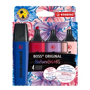 4006381624398 - STABILO BOSS Original Wildflower Edition Textmarker farbsortiert 4 St