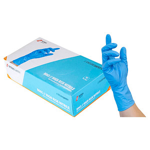 4059904188952 - Einweghandschuhe HIGH RISK NITRILE 8065-L lebensmittelecht blau Größe L   9 Nitril 4059904188952 50 Stück