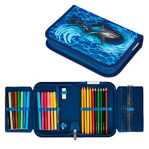 4008110348667 - herlitz Federmäppchen Blue Shark dunkelblau 205 x 38 cm