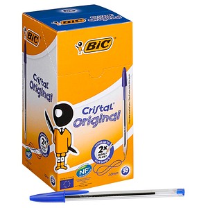 0070330129627 - AKTION BIC Kugelschreiber Cristal transparent Schreibfarbe blau 50 St + GRATIS 2x BIC 4-Farben-Kugelschreiber 4-Colours Smooth blau hellblau Schreibfarbe schwarz blau rot grün