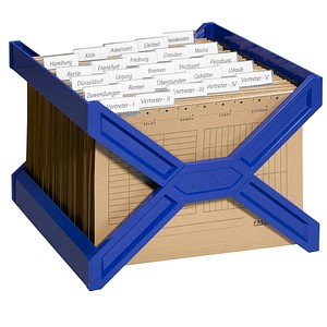 DURABLE Hängeregistraturkorb mit Mappen CARRY PLUS blau DURABLE Hängeregistraturkorb mit Mappen CARRY PLUS blau