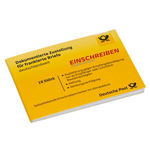 4050357007210 - Deutsche Post Einschreiben-Label Eigenhändig 485 ¤ Deutschland 10 Stück