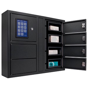 ROTTNER Key Depot 6 Schlüsseltresor anthrazit, Elektronik- und Standardschloss, 57,0 x 11,8 x 46,0 cm, 1 St.