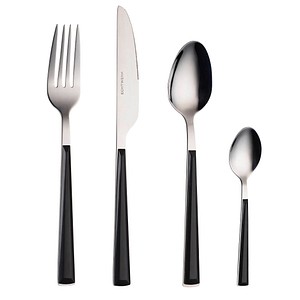 Besteck Set Basic 16tlg black