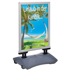 4260577740655 - update displays Kundenstopper WindPro Plus silber DIN A1 2 Fächer