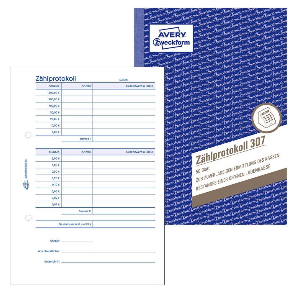 Avery Zweckform Wochenbericht 1772 – Formularbuch, 2x40 Blatt, Liniert, SD