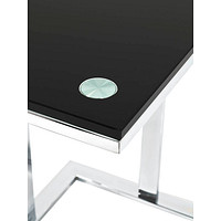 HAKU Möbel Beistelltisch Glas schwarz 54,0 x 37,0 x 58,0 cm
