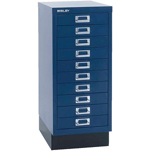 BISLEY MultiDrawer™ L2910S Schubladenschrank oxfordblau 10 Schubladen 27,8 x 38,0 x 67,0 cm, 1 St.