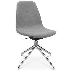 4014296848518 - Konferenzsessel Sitness Life 11 dreh- sitzhöhenverstellbar ohne Armlehnen B 460 x T 390 x H 450-480 mm 4-Fußgestell Alu poliert & Stoff hgrau 4014296848518 - Konferenzsessel Sitness Life 11 dreh- sitzhöhenverstellbar ohne Armlehnen B 460 x T 390 x H 450-480 mm 4-Fußgestell Alu poliert & Stoff hgrau