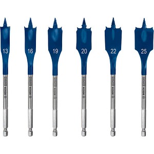 4059952534077 - Expert SelfCut Speed - Milling cutter bit - for softwood hardwood - spade bit - flat - 6 pieces - 25 mm 13 mm 20 mm 16 mm 22 mm 19 mm - hex