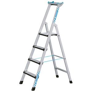 4003866414222 - Comfortstep s gebördelte Stehleiter mit gepolsterter Stufen-Vorderkante 4 Stufen - Zarges