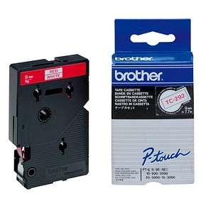 4977766050807 - P-touch Schriftband TC-292 9mm x 77m rot weiß laminiert selbstklebend 4977766050807 Brother 4977766050807 - P-touch Schriftband TC-292 9mm x 77m rot weiß laminiert selbstklebend 4977766050807 Brother