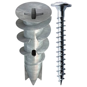 4049563002454 - Gipskartondübel Spiral Plus 37-2 + Schraube Spiraldübel Gipskarton 50 Stk - TOX 4049563002454 - Gipskartondübel Spiral Plus 37-2 + Schraube Spiraldübel Gipskarton 50 Stk - TOX