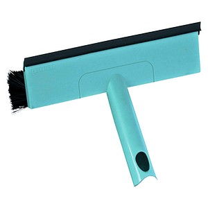 4006501511041 - Fensterabzieher mit Bürste und Teleskopstiel - 28 cm Wischbreite - 110-190 cm - Click System - türkis - grau 4006501511041 - Fensterabzieher mit Bürste und Teleskopstiel - 28 cm Wischbreite - 110-190 cm - Click System - türkis - grau