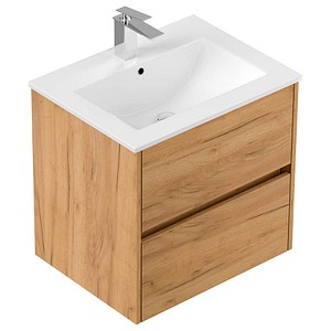 4251982654972 - POSSEIK Waschbecken mit Unterschrank LIMES 60 eiche gold 600 x 465 x 585 cm