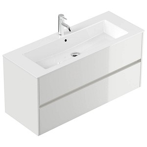 4251982655047 - POSSEIK Waschbecken mit Unterschrank LIMES 120 weiß glanz 1200 x 465 x 585 cm