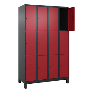 4068427434392 - Schließfachschrank Classic Plus rubinrot schwarzgrau 080010-403 S10033 12 Schließfächer 1200 x 500 x 1950 cm 4068427434392 4068427434392 - Schließfachschrank Classic Plus rubinrot schwarzgrau 080010-403 S10033 12 Schließfächer 1200 x 500 x 1950 cm 4068427434392