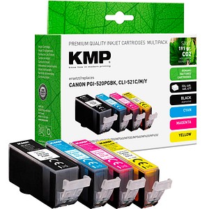 4011324000887 -  schwarz cyan magenta gelb Druckerpatronen kompatibel zu Canon PGI-520 BK CLI-521 CMY 4er-Set 4011324000887 4 Stück