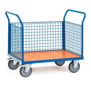 4017976015316 - Fetra Multivario Dreiwandwagen in Buchendekor mit Drahtgitter 1000x600mm Ladefläche