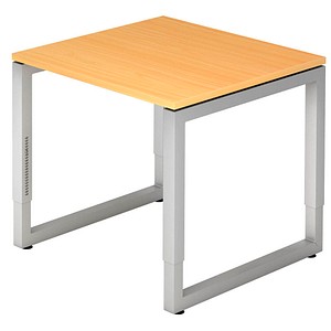 4032062156711 - HAMMERBACHER RS08 höhenverstellbarer Schreibtisch buche quadratisch O-Fuß-Gestell silber 800 x 800 cm 4032062156711 - HAMMERBACHER RS08 höhenverstellbarer Schreibtisch buche quadratisch O-Fuß-Gestell silber 800 x 800 cm