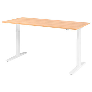 4032062190982 - HAMMERBACHER XMKA19 elektrisch höhenverstellbarer Schreibtisch eiche rechteckig C-Fuß-Gestell weiß 1800 x 800 cm 4032062190982 - HAMMERBACHER XMKA19 elektrisch höhenverstellbarer Schreibtisch eiche rechteckig C-Fuß-Gestell weiß 1800 x 800 cm