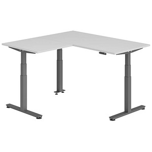 Hammerbacher Sitz-Steh-Schreibtisch VXDSM, elektrisch höhenverstellbar, 127cm (H), 160x160cm (BxT), grau / graphit 4032062327081 Hammerbacher 6 Stück