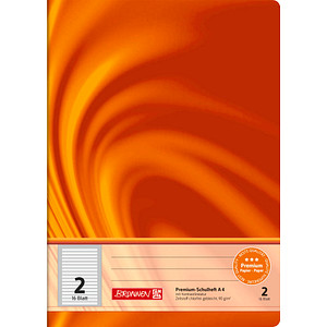 4003273575158 - Schulheft 10-4470202 Premium Vivendi Lineatur 2   Schreiblern-Lineatur A4 90g orange 16 Blatt   32 Seiten 4003273575158 Bru