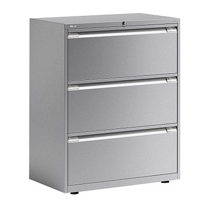 BISLEY Essentials Hängeregistraturschrank silber 3 Schubladen 80,0 x 47,0 x 100,0 cm