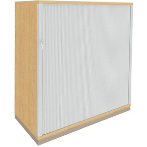 4260672332397 - fm fastline Rollladenschrank silber königsahorn 2 Fachböden 1200 x 442 x 1133 cm