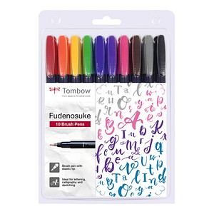 Tombow Fudenosuke Brush-Pens farbsortiert