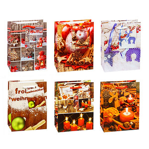 4022792970268 - Geschenktasche 87026-SG Weihnachten Serie 6 Weihnachten Kunststoffkordel mit Karte 6 Motive sortiert 11cm x 14cm 40227929702 12 Stück 4022792970268 - Geschenktasche 87026-SG Weihnachten Serie 6 Weihnachten Kunststoffkordel mit Karte 6 Motive sortiert 11cm x 14cm 40227929702 12 Stück